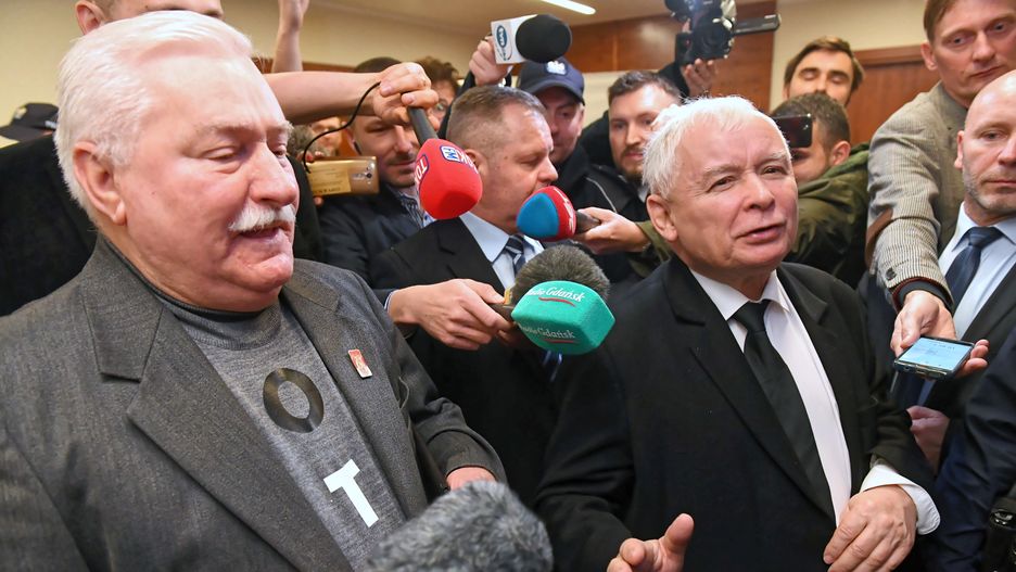 Lech Wałęsa i Jarosław Kaczyński w sądzie