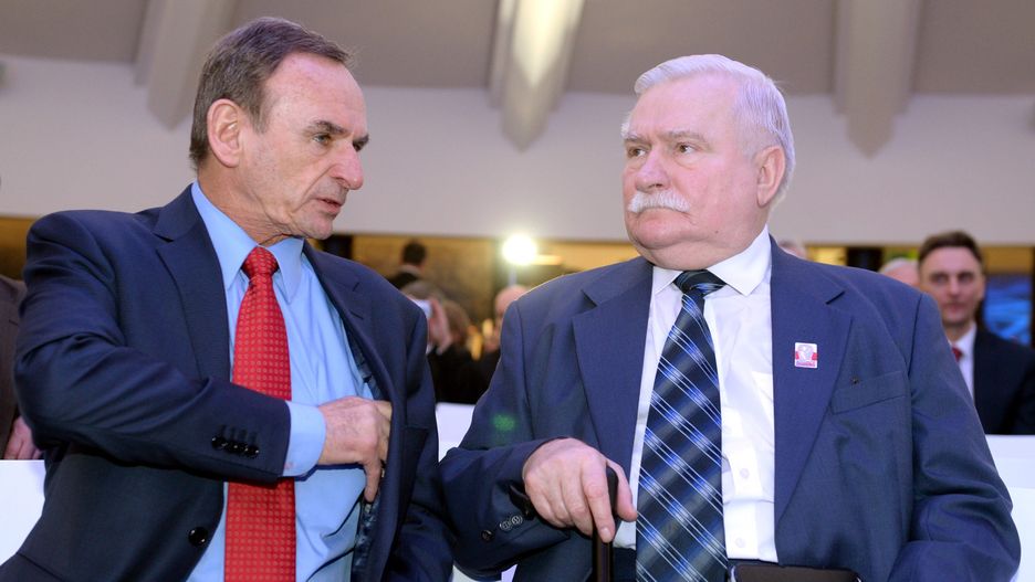 Mieczysław Wachowski i Lech Wałęsa