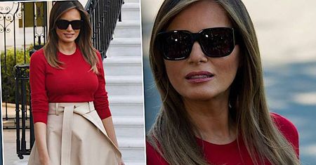 Przepych aż razi w oczy! Melania Trump w butach z gigantycznym logo marki. Kosztowały fortunę!