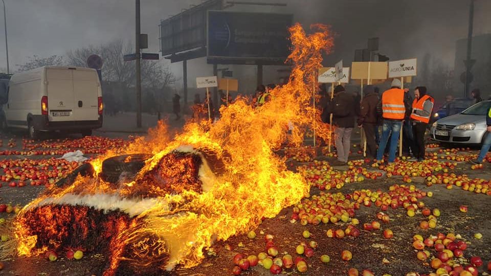 Zdjęcie z marcowego protestu rolników w Warszawie