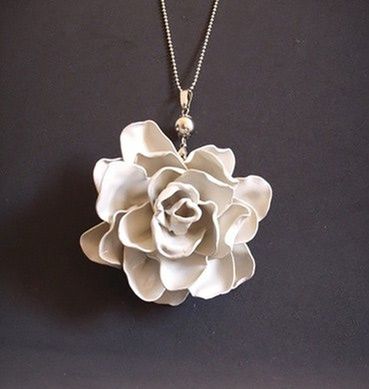 Plastic Spoon Flower Necklace