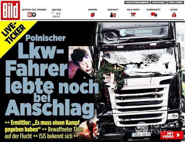 Bild o polskim kierowcy, który prawdopodobnie zginął w zamachu w Berlinie 2016