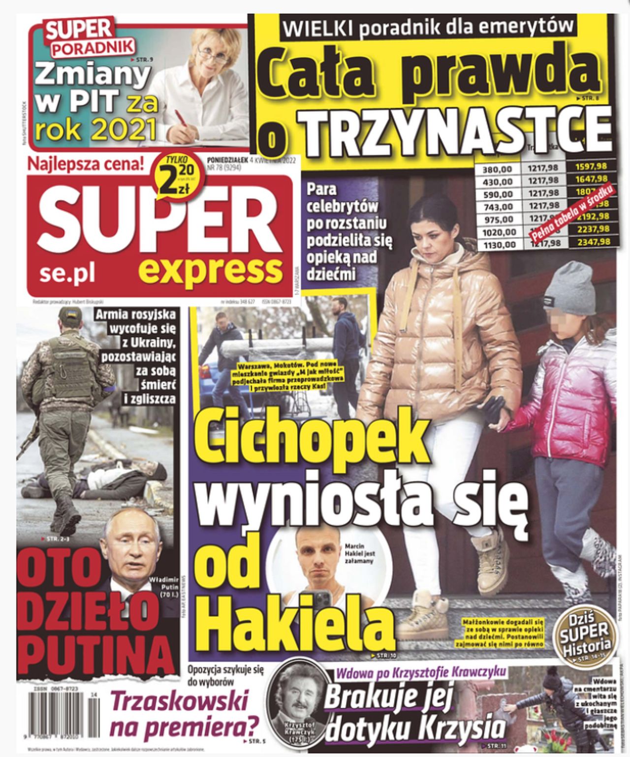 Kasia Cichopek - Super Express okładka z 04.04.2022