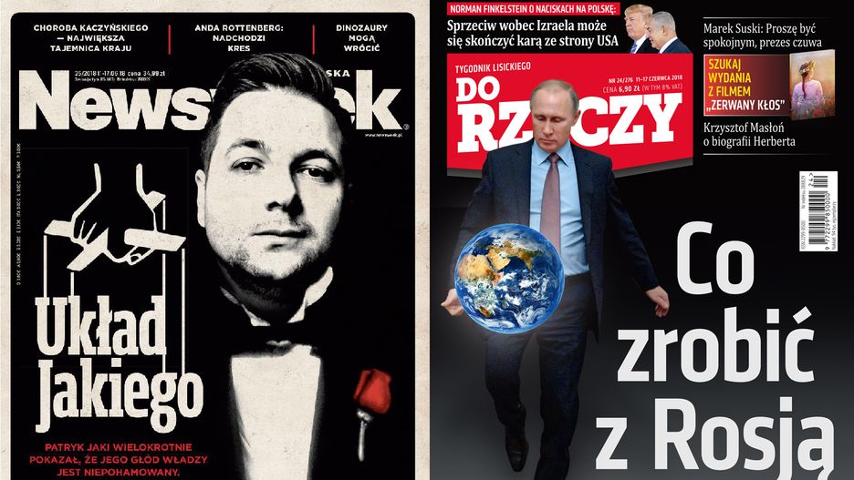 Patryk Jaki na okładce "Newsweeka" jako Vito Corleone. "Do Rzeczy" martwi się Putinem