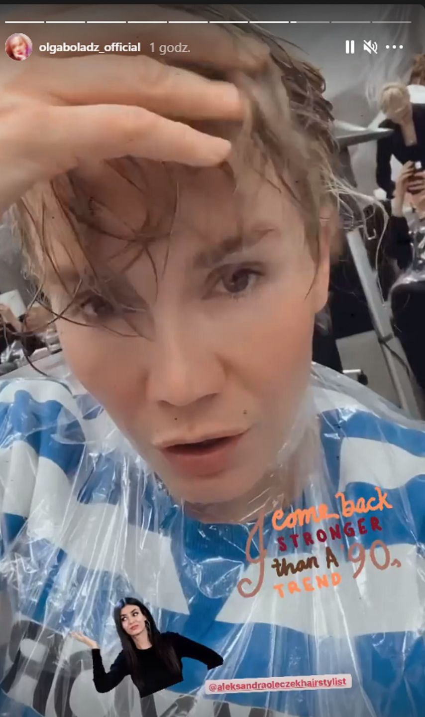 Olga Bołądź - nowa fryzura