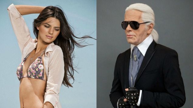 Kendall Jenner, Karl Lagerfeld
Fotografia: www.mirror.co.uk