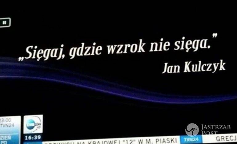 Zabawna wpadka na antenie TVN24 hitem internetu! Jan Kulczyk jako autor cytatu: "Sięgaj gdzie wzrok nie sięga"?
