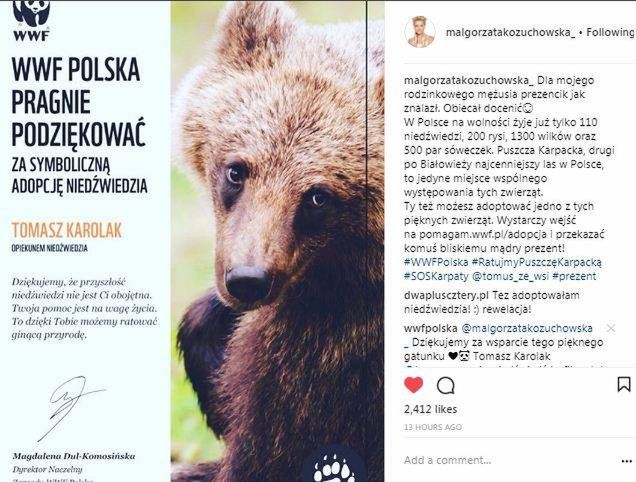 Małgorzata Kożuchowska w świątecznej akcji WWF Polska