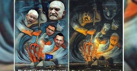 Skandaliczna grafika na Twitterze posła PO. Wzorowana na nazistowskim plakacie