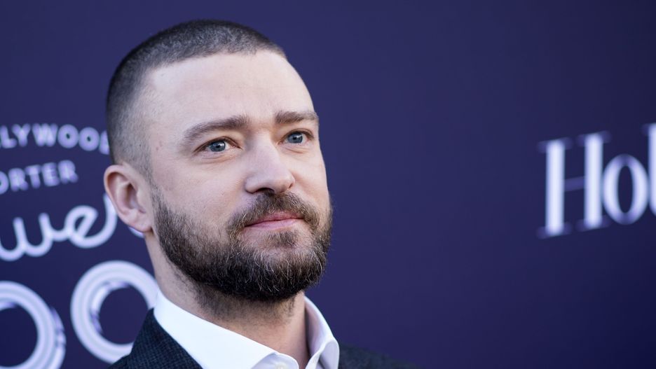 Justin Timberlake z synem na meczu golfa