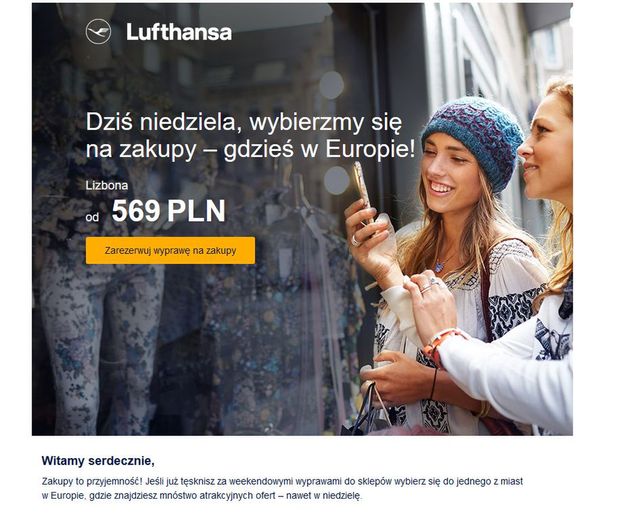 Reklama Lufthansy 