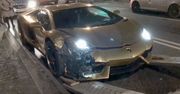 Złote lamborghini rozbite w Warszawie. "Ubezpieczyciel ogłosi upadłość"