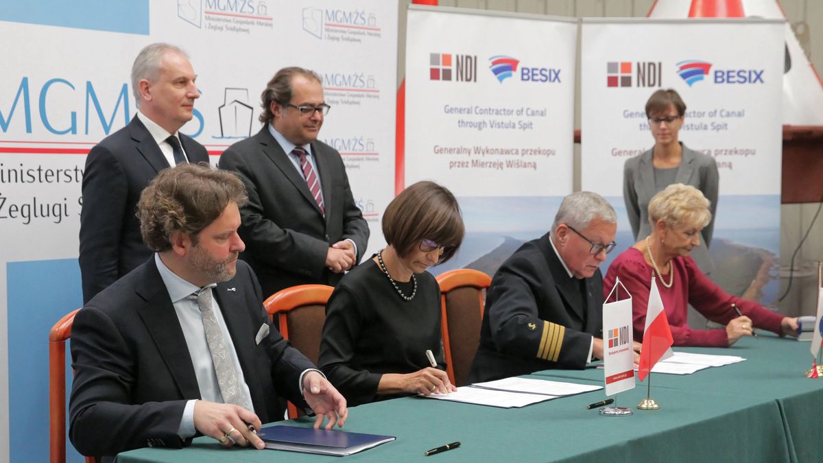 Podpisano umowę na budowę kanału przez mierzeję wiślaną.