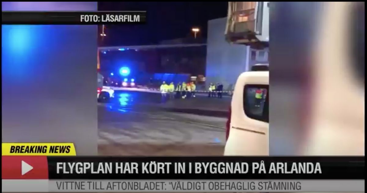Wypadek na płycie lotniska w Sztokholmie. "Całkowity chaos"