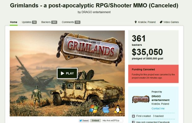 Polskie Grimlands nie odniosło sukcesu na Kickstarterze, ale gra i tak powstanie