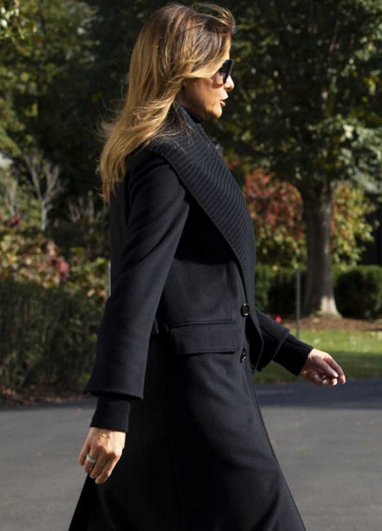 Melania Trump w stylowym płaszczu