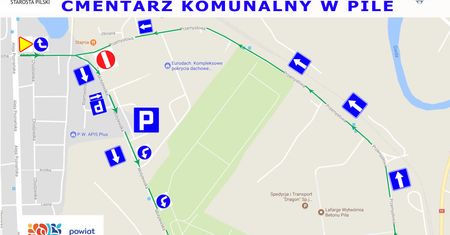 Zmiana organizacji ruchu wokół cmentarza