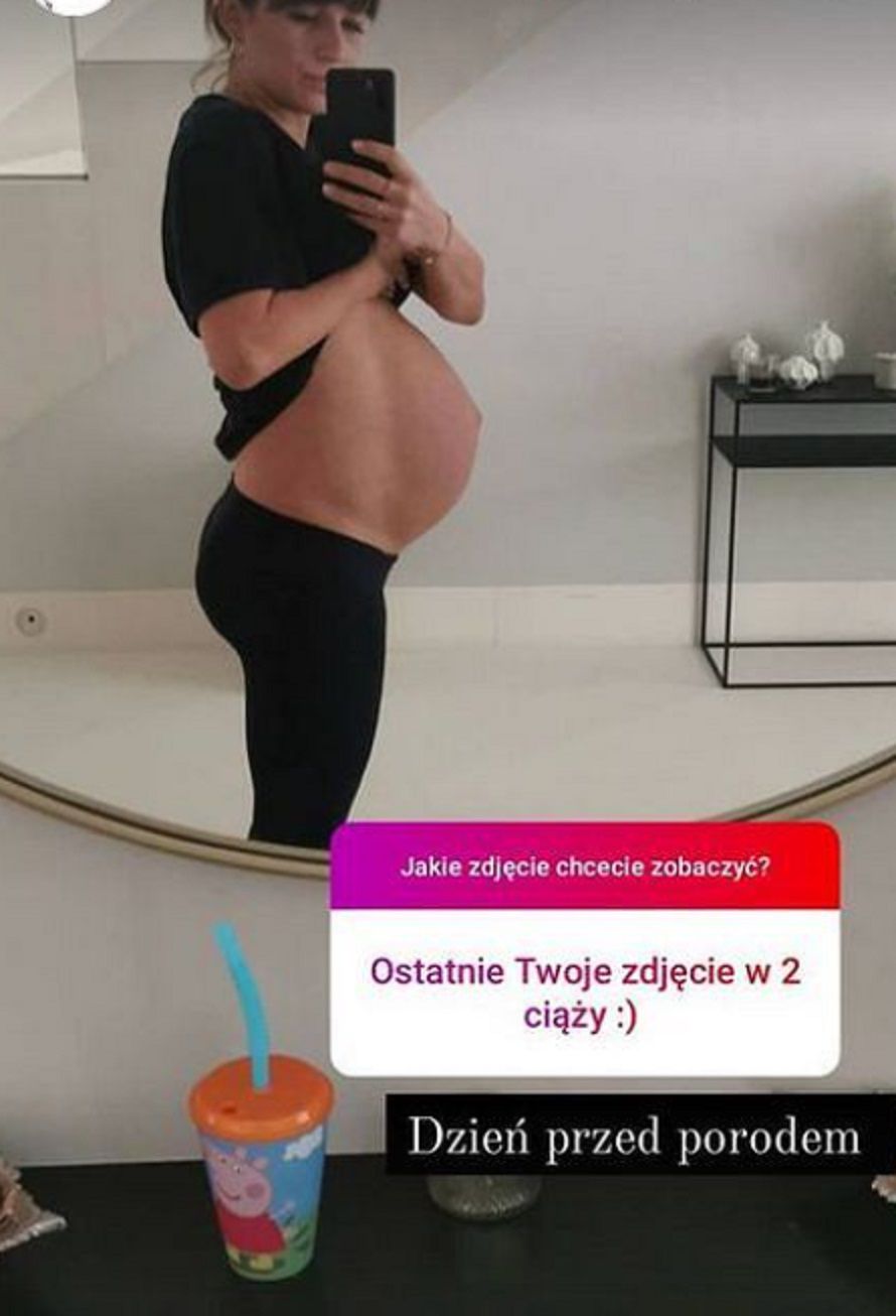 Anna Lewandowska dzień przed porodem Laury