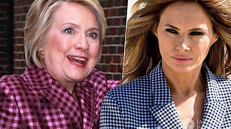 Hillary Clinton jak Melania Trump