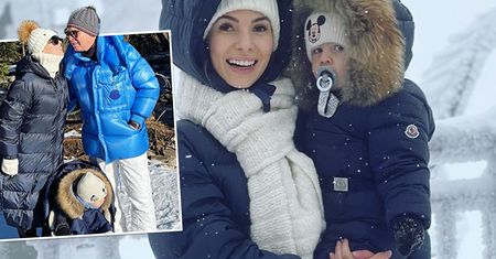 Izabela Janachowska z mężem i synem spacerują w zimowym raju. Zasłoniła oczy luksusowymi okularami za niecałe 2 tys. zł