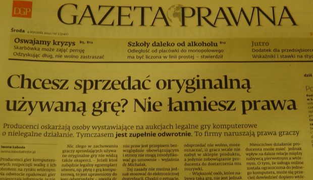 Dziennik Gazeta Prawna: &quot;firmy naruszają prawa graczy&quot;