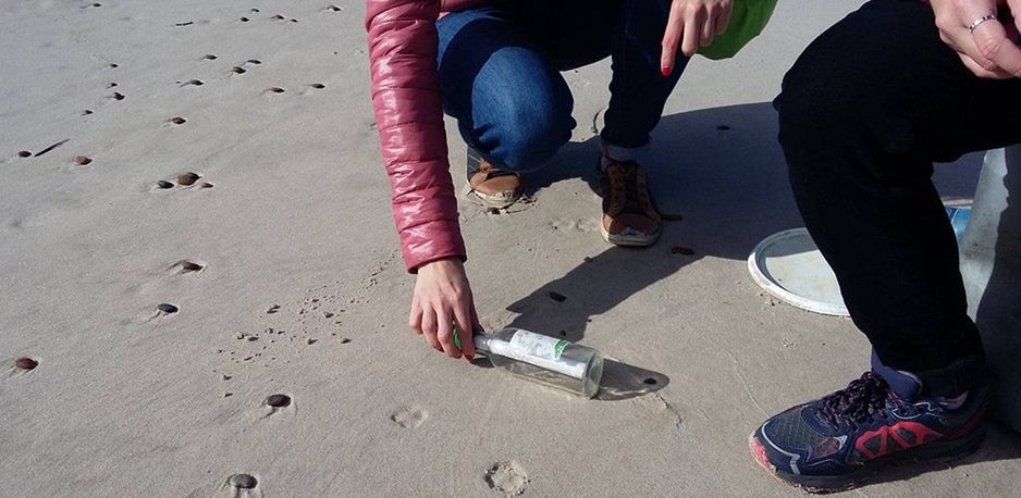 List w butelce odnaleziony na plaży w Rowach