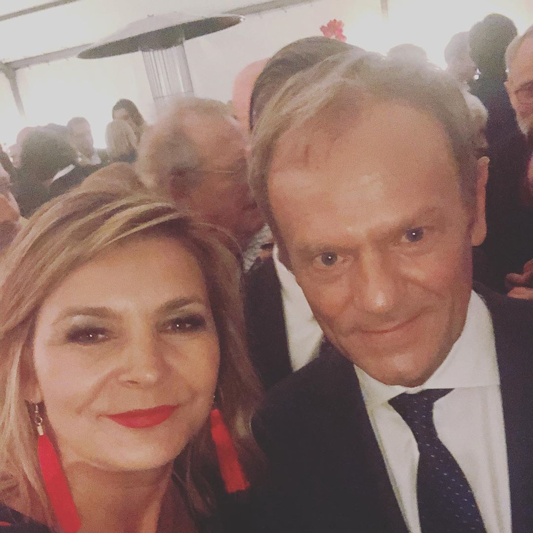 Aldona Wleklak i Donald Tusk