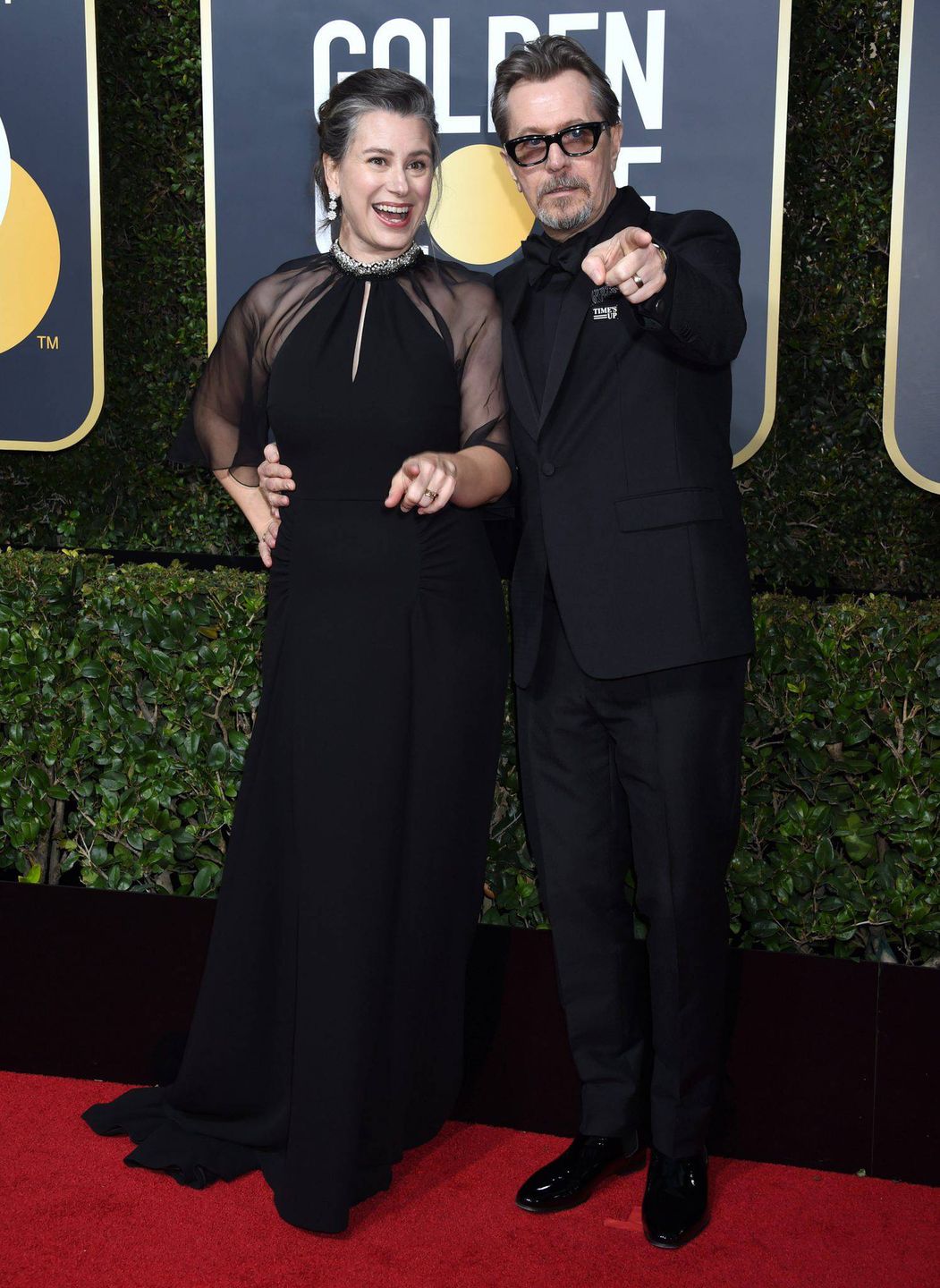 Gary Oldman z partnerką - Złote Globy 2018
