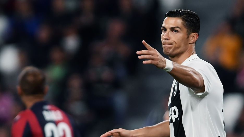 Cristiano Ronaldo podczas jednego z meczów włoskiej Serie A