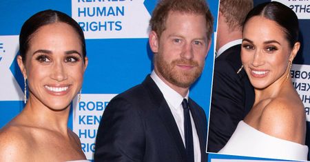 Meghan i Harry na gali w Nowym Jorku. Sukienka księżnej jest śliczna, ale czuć inspirację Kate! Żona Williama kilka dni temu podobnie wyglądała w Bostonie