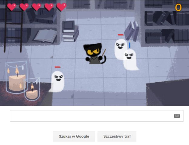 Halloween w Google Doodle