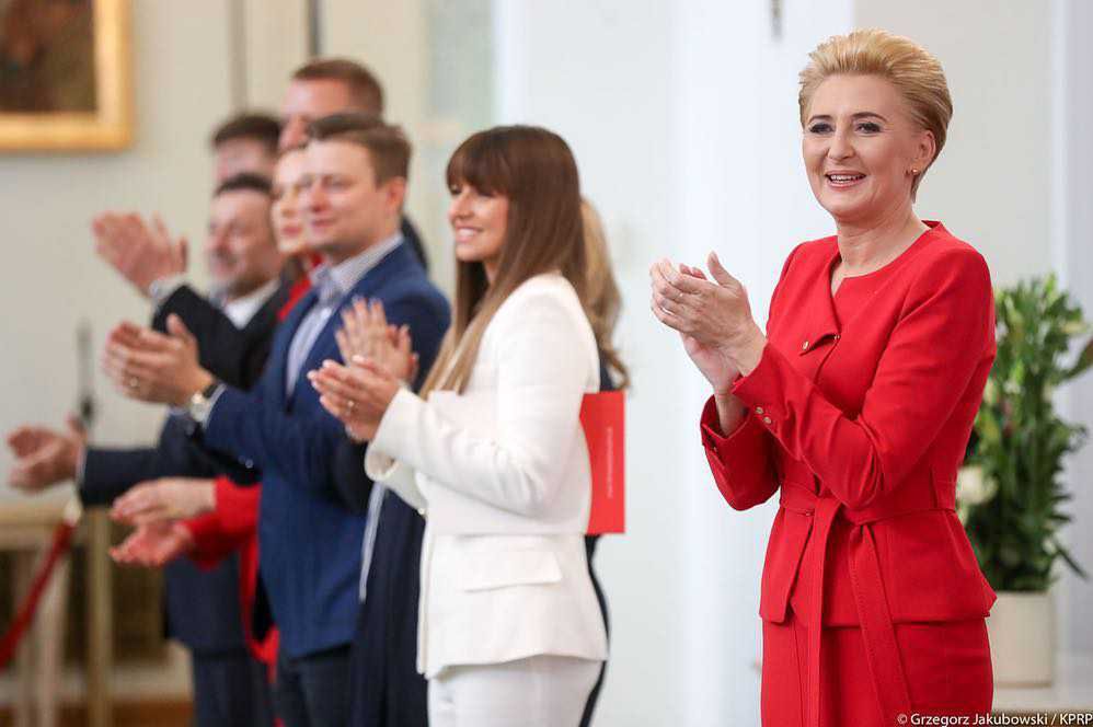 Anna Lewandowska i Agata Duda spotkały się w Pałacu Prezydenckim