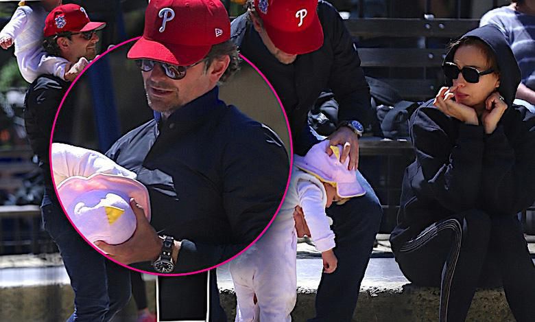 Pierwsze takie zdjęcia! Przystojny Bradley Cooper bawi się ze swoją roczną córeczką! A razem z nimi śliczna Irina Shayk!