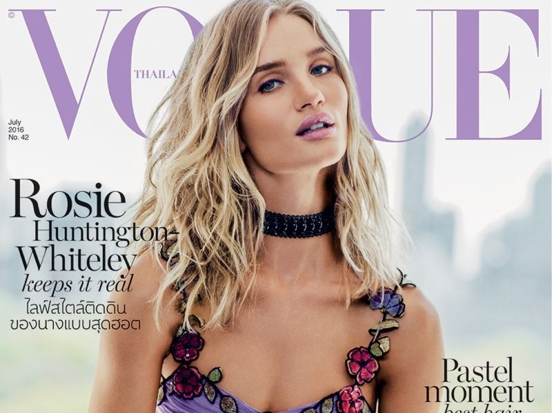 Rosie Huntington-Whiteley na okładce „Vogue Thailand”