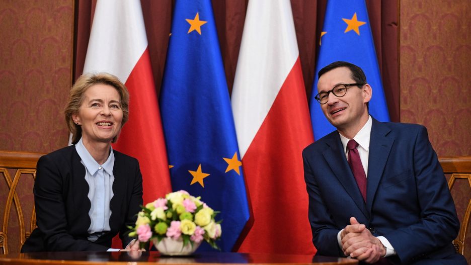 Ursula von der Leyen i Mateusz Morawiecki