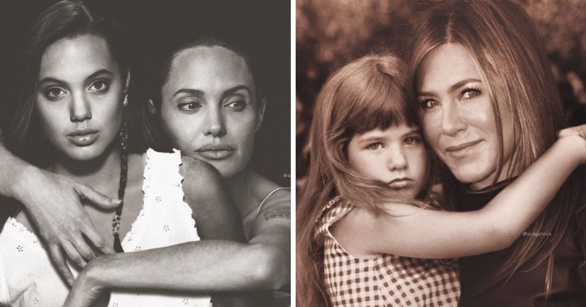 Graphic Designer Creates ‘Then and Now’ Photos of Celebrities with Their Younger Selves