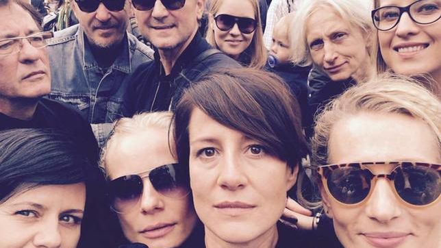 Magdalena Cielecka, Maja Ostaszewska, Andrzej Chyra oraz inni artyści na proteście
