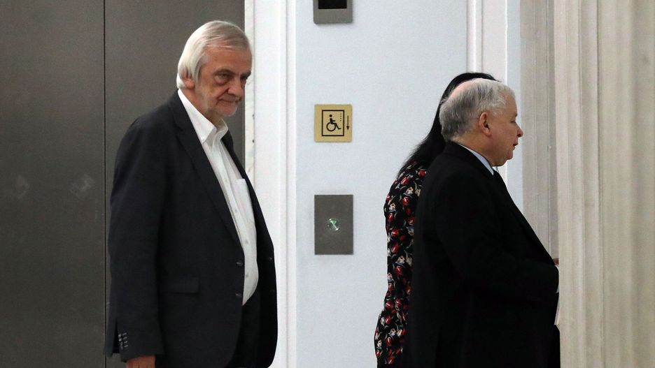 Szef klubu PiS Ryszard Terlecki i szef partii Jarosław Kaczyński