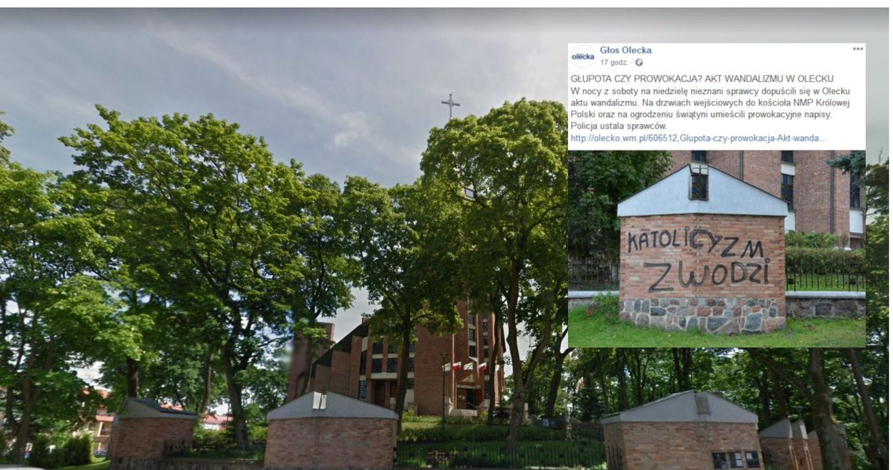 Na murach, drzwiach i elewacji świątyni pojawiły się napisy
