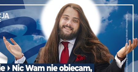 Wybory 2019. Kandydat Konfederacji wystylizował się na Jezusa Chrystusa