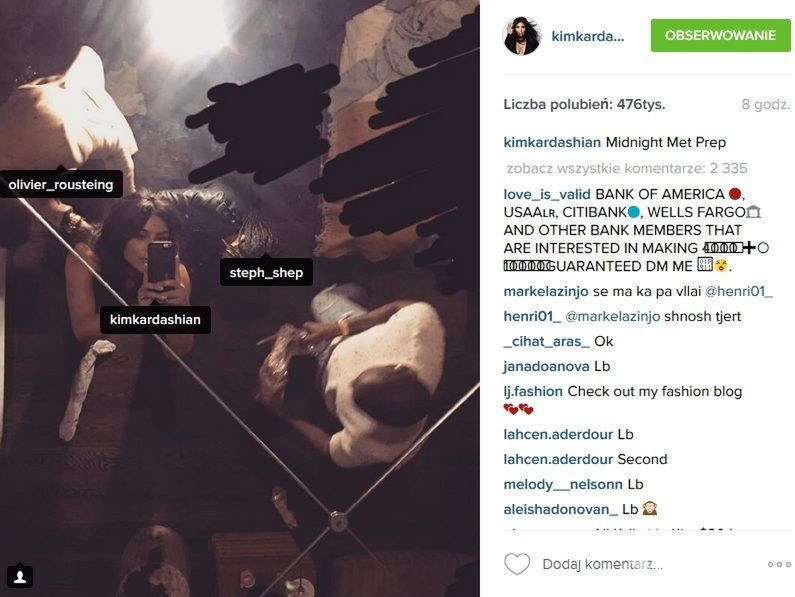 Olivier Rousteing z Balmain uczestniczył w przygotowaniach kreacji Kim Kardashian na MET Galę 2016 (fot. Instagram)