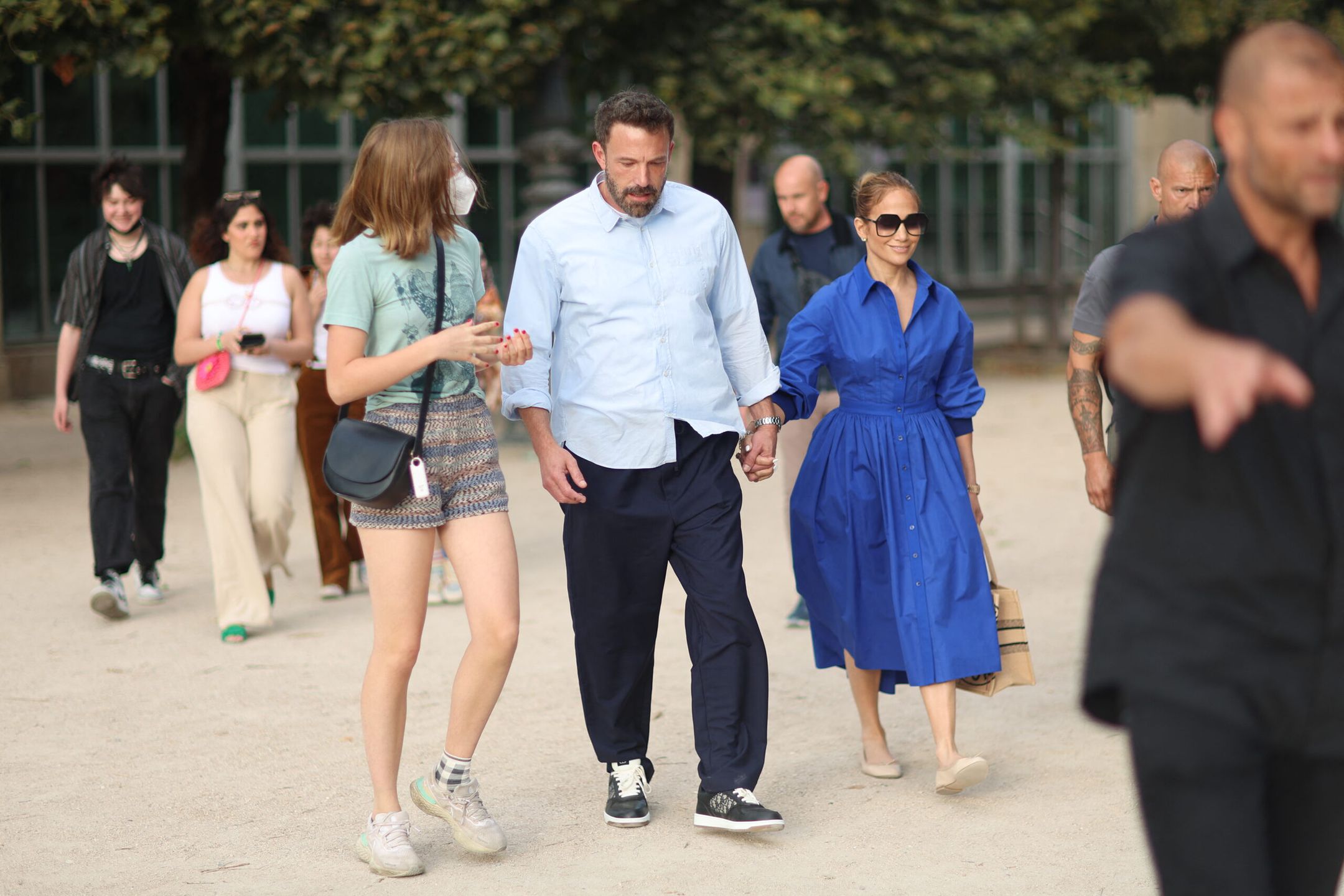 Jennifer Lopez i Ben Affleck w Paryżu z rodziną