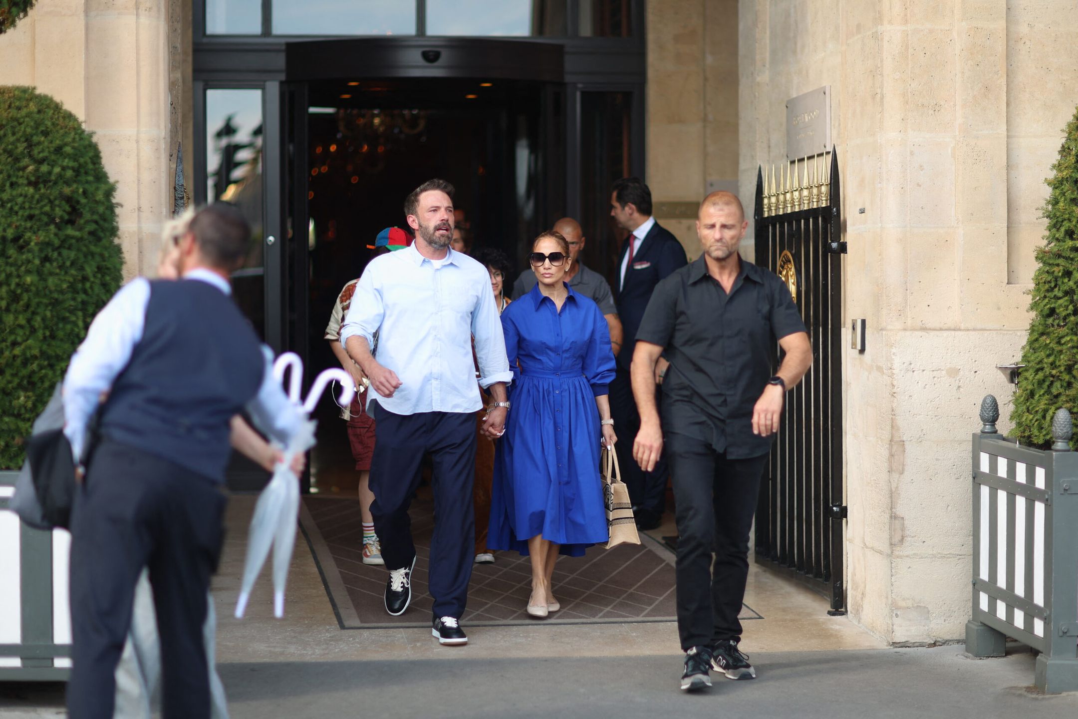 Jennifer Lopez i Ben Affleck w Paryżu z rodziną