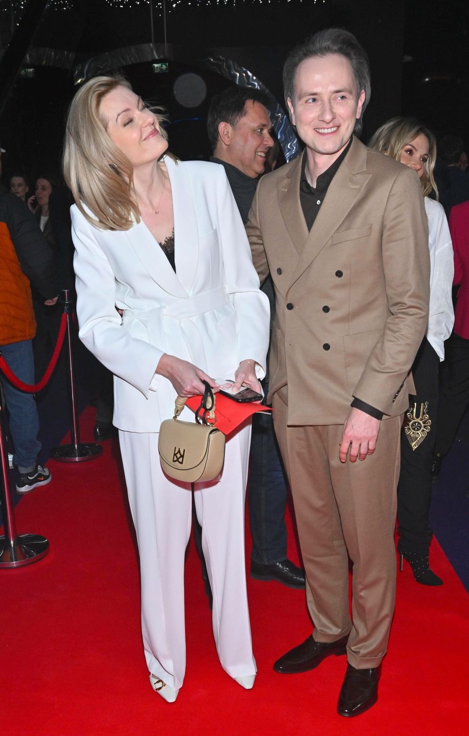 Przemysław Stippa z żoną na premierze filmu Filip