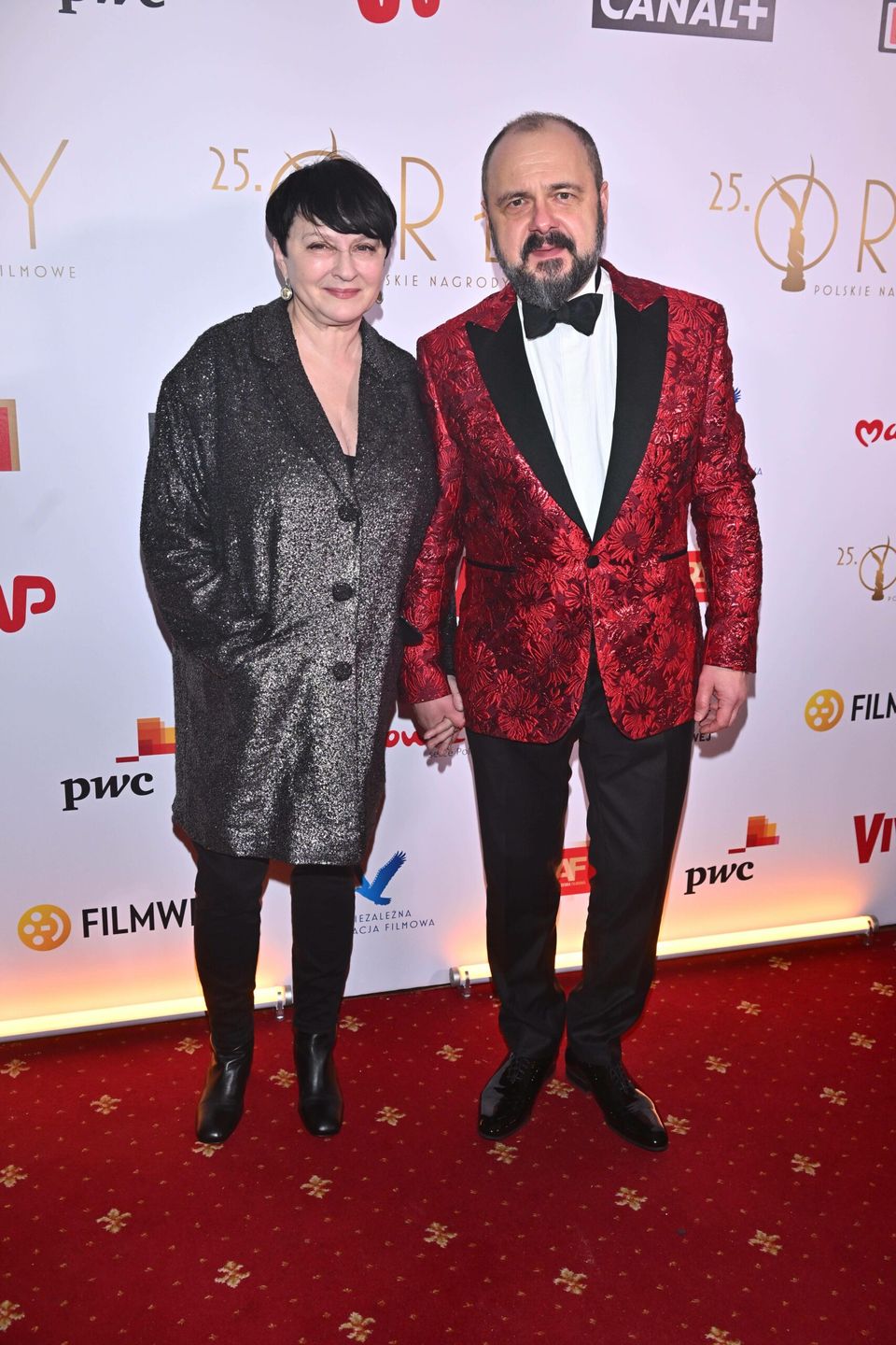 Arkadiusz Jakubik z żoną - 25. Gala Polskich Nagród Filmowych Orły 2023