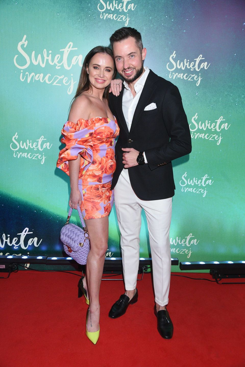 Agnieszka Mrozińska, Alex Caprice - premiera filmu Święta inaczej