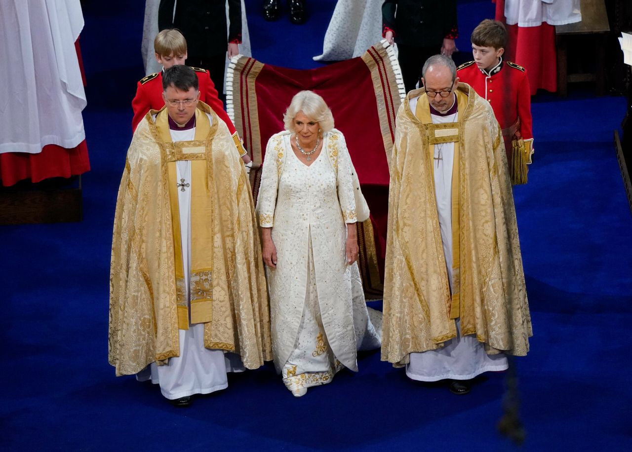 Królowa Camilla na koronacji (fot. GettyImages)