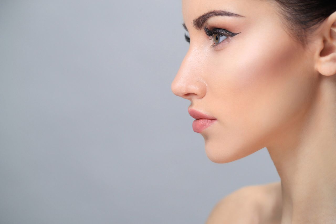 Portrait. Beautiful woman in close-up