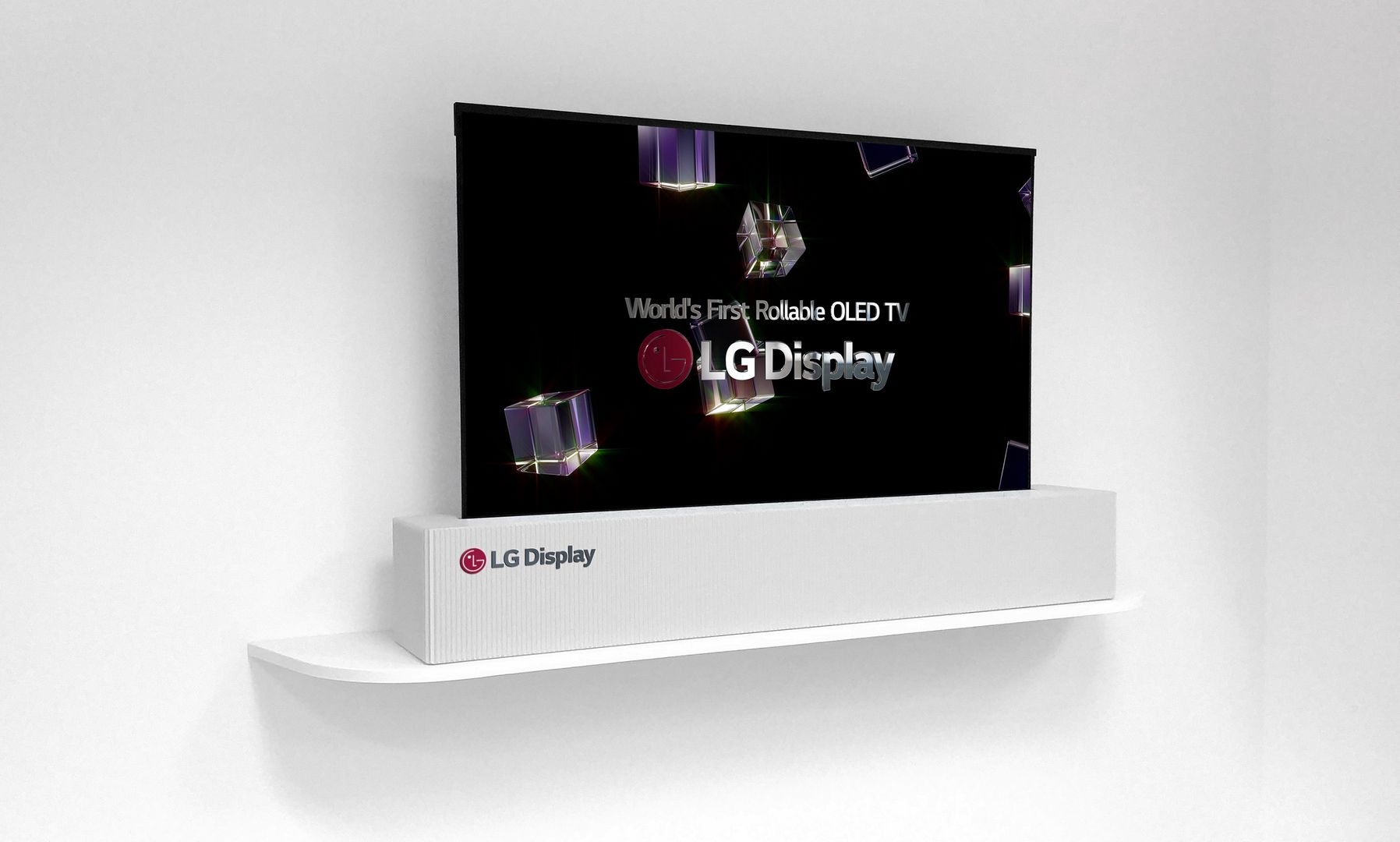 Zwijany telewizor OLED od LG.