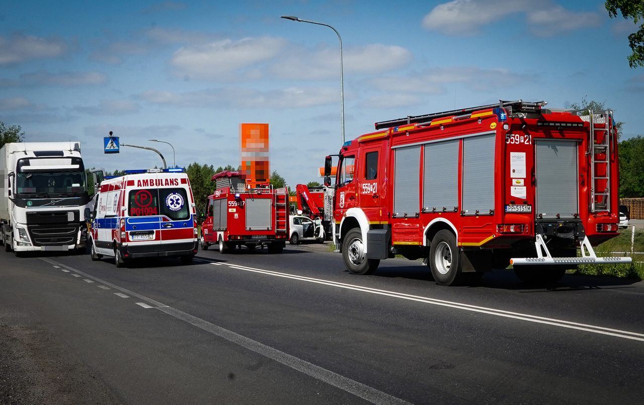 Wypadek na DK11 w stronę Poznania